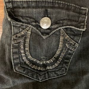 True Religion straight leg jeans.